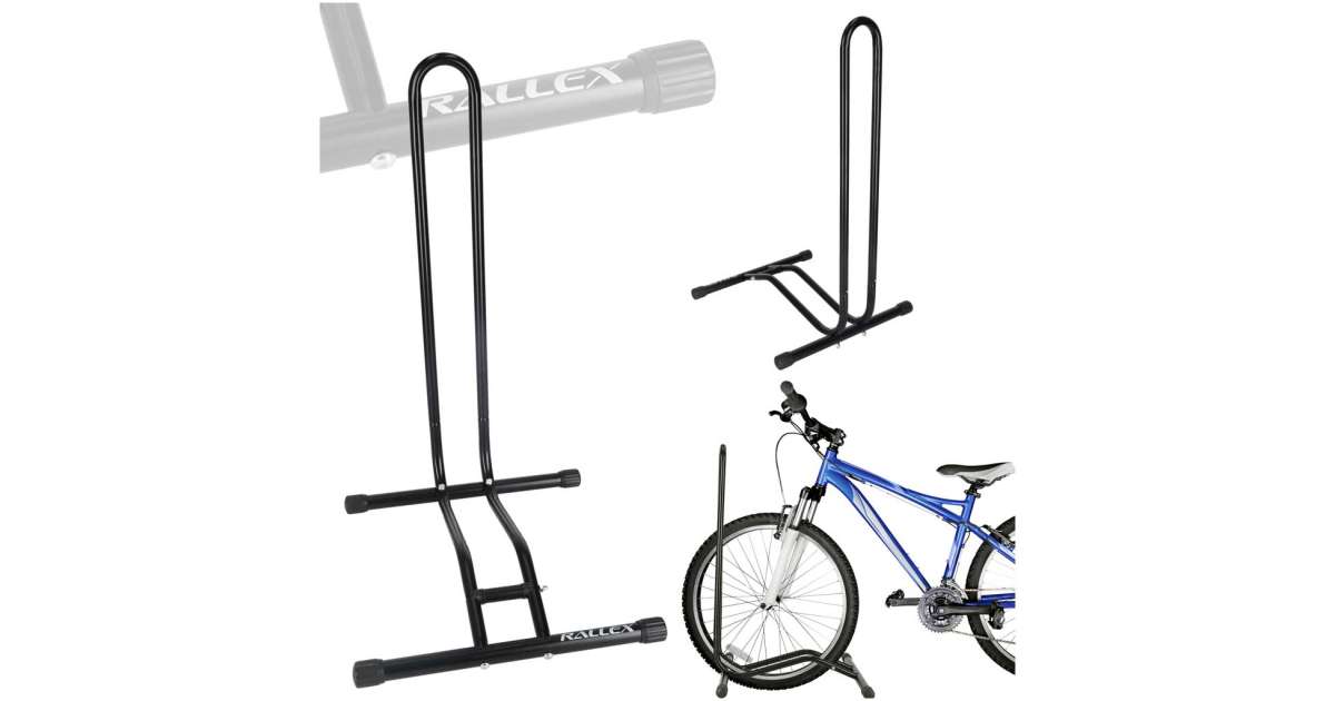 Single black steel bike rack stand. Wholesale, import. Wholesaler Ikonka.