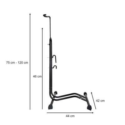 Bike stand RALLEX for service bike, free-standing, metal, black
