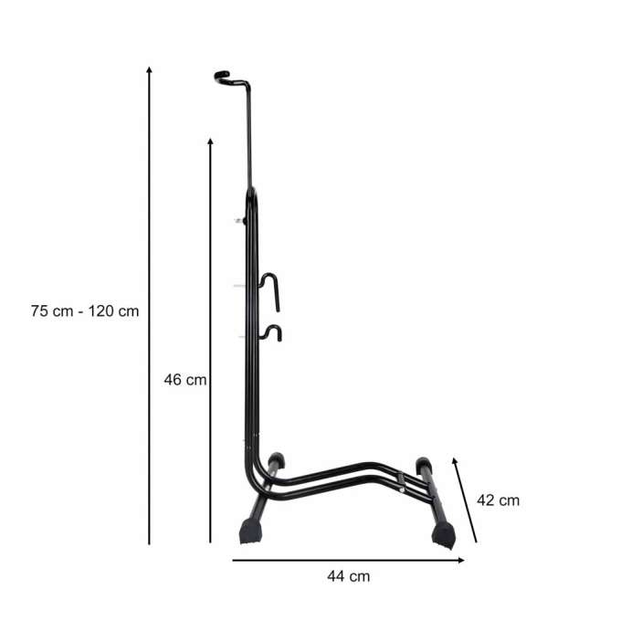 Bike stand RALLEX for service bike, free-standing, metal, black