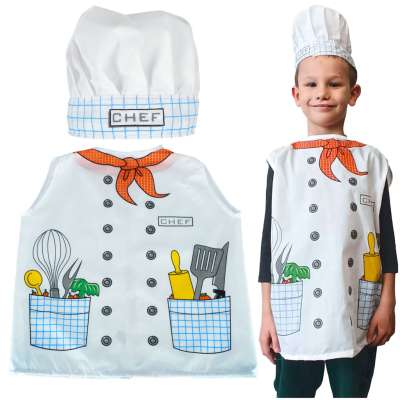 Carnival costume cook baker 3-8 years old