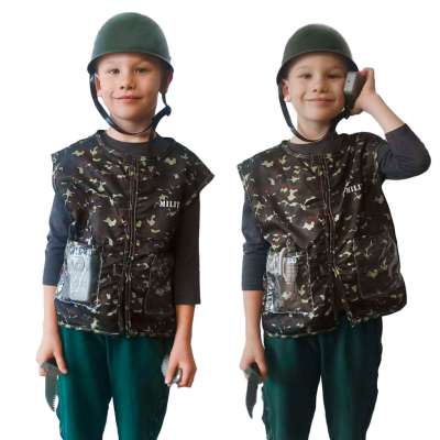 Carnival costume helmet soldier 3-8 years old