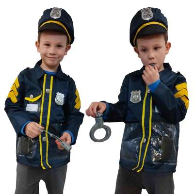 Carnival costume policeman handcuffs set 3-8 years old