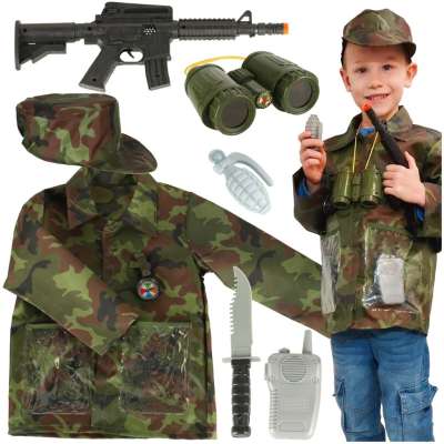 Carnival costume soldier set 3-8 years old