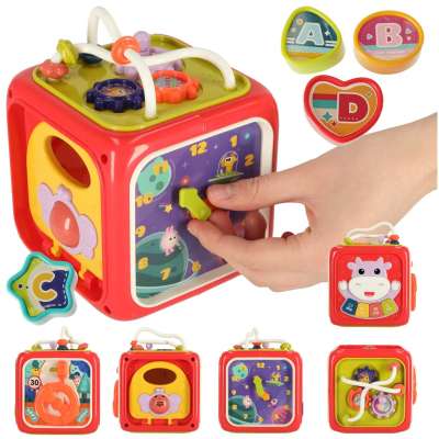 Interactive sensory cube block sorter