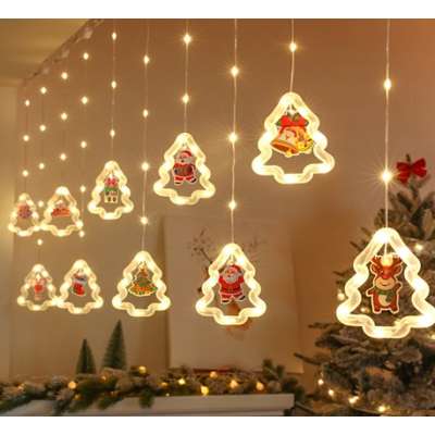 LED lights Christmas tree picture curtain 3m