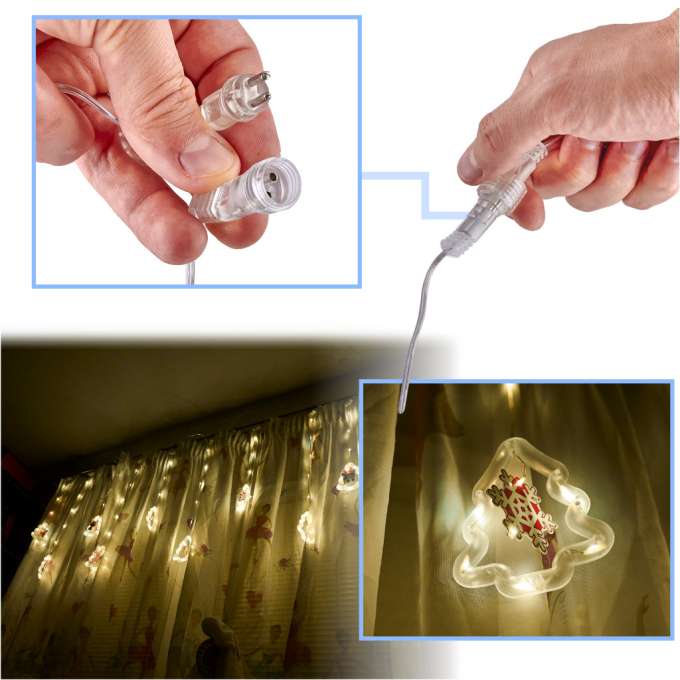 LED lights Christmas tree picture curtain 3m