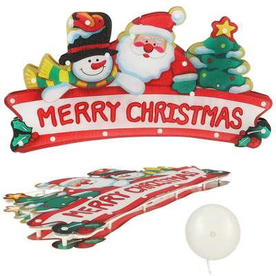 LED lights hanging christmas decoration Merry Christmas santa 45cm