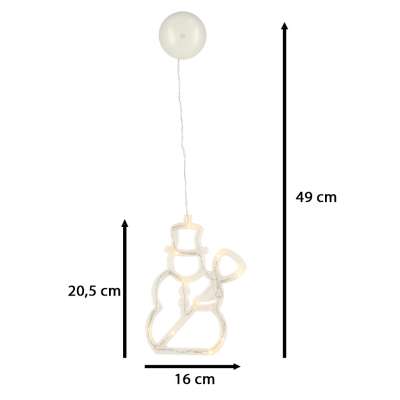 LED window light hanging Christmas decoration snowman 49cm 10 LED