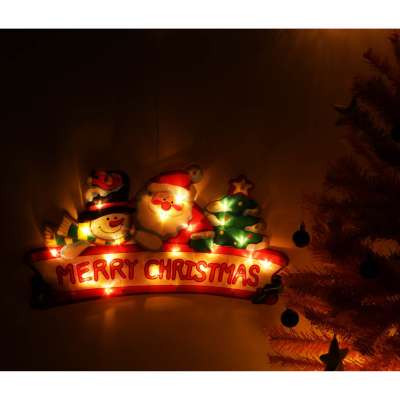 LED lights hanging christmas decoration Merry Christmas santa 45cm