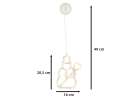Lampki LED wisząca dekoracja świąteczna bałwanek 49cm 10 LED 5