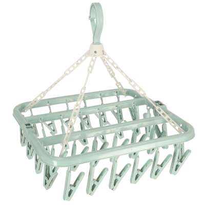 Linen laundry hanger 32 calmer blue