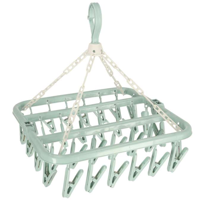 Linen laundry hanger 32 calmer blue