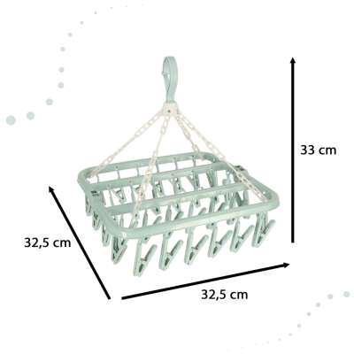 Linen laundry hanger 32 calmer blue