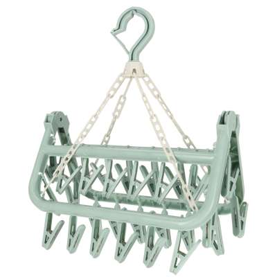 Linen laundry hanger 32 calmer blue