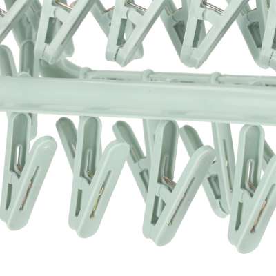 Linen laundry hanger 32 calmer blue