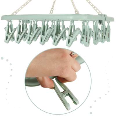 Linen laundry hanger 32 calmer blue