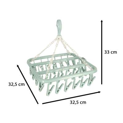 Linen laundry hanger 32 calmer blue