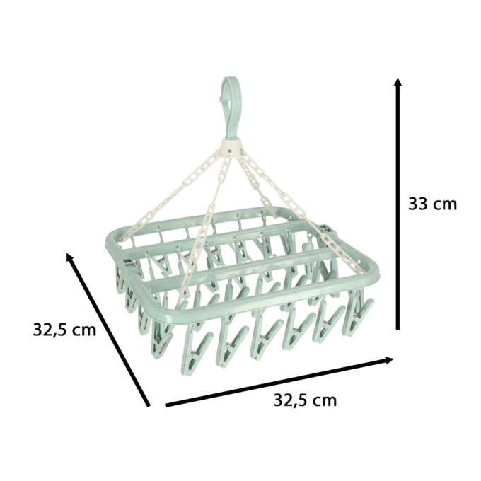 Linen laundry hanger 32 calmer blue