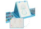 Paint art set in a suitcase 208 items crayons pastels markers markers pens paints ruler blue 5