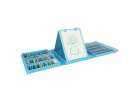 Paint art set in a suitcase 208 items crayons pastels markers markers pens paints ruler blue 7