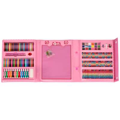 Painting art set in suitcase 208 pieces pink