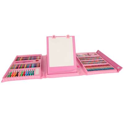 Painting art set in suitcase 208 pieces pink