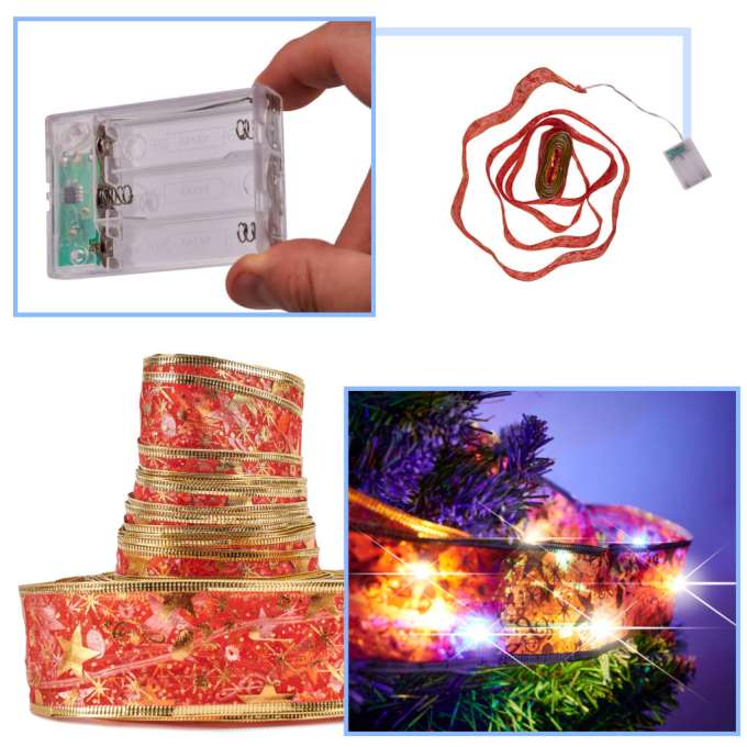Ribbon decorative LED ribbon 10m 100LED Christmas tree lights Christmas decoration multicolor