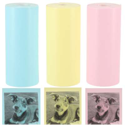 Thermal paper rolls for apartu printer 5.7cm x 3m 3 pieces colored