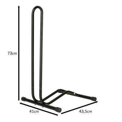 Single metal bicycle stand black