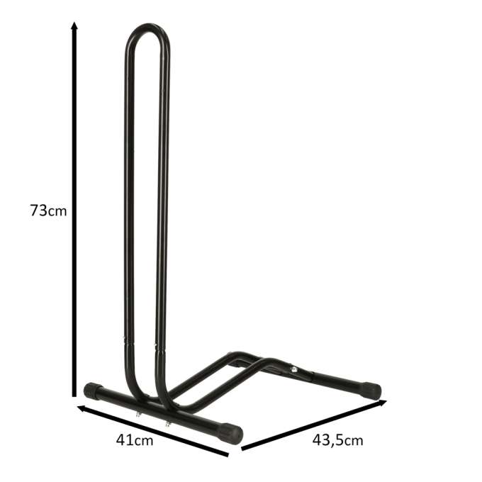 Single metal bicycle stand black