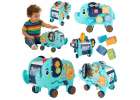 Słonik tablica manipulacyjna montessori wbijak sorter klocki młotek 26cm 1
