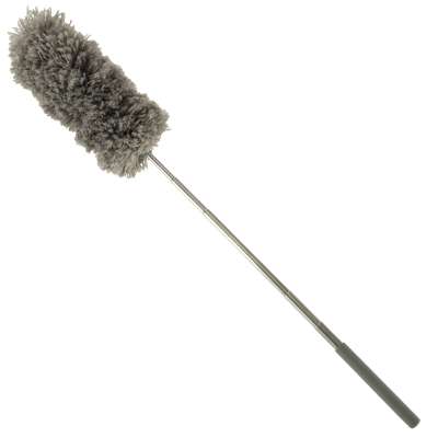 Telescopic broom dusting brush grey