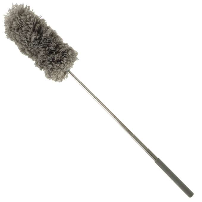Telescopic broom dusting brush grey