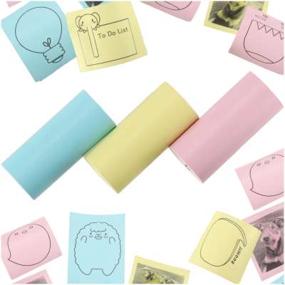 Thermal paper rolls for apartu printer 5.7cm x 3m 3 pieces colored