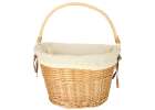 Wicker basket for bicycle front basket braided insert white 5