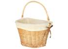 Wicker basket for bicycle front basket braided insert white 6