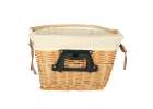 Wicker basket for bicycle front basket braided insert white 8