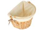 Wicker basket for bicycle front basket braided insert white 9