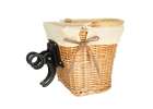 Wicker basket for bicycle front basket braided insert white 10