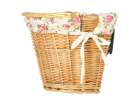 Wicker basket for bicycle front basket woven flower insert 4