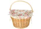 Wicker basket for bicycle front basket woven flower insert 6
