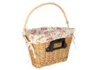 Wicker basket for bicycle front basket woven flower insert 7