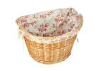 Wicker basket for bicycle front basket woven flower insert 9