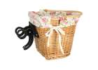 Wicker basket for bicycle front basket woven flower insert 10