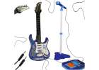 Electric rock guitar with microphone speaker for children blue 1