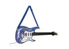 Electric rock guitar with microphone speaker for children blue 2