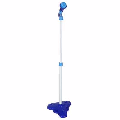 Electric rock guitar with microphone speaker for children blue