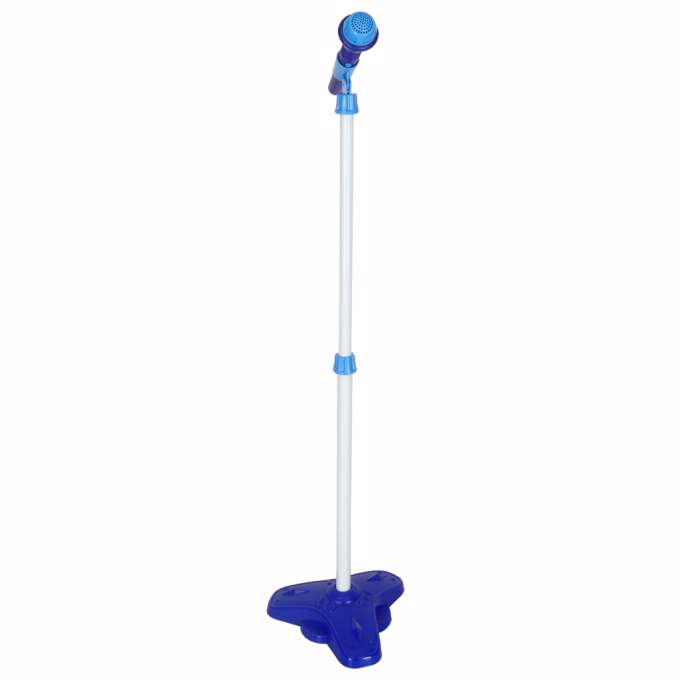 Electric rock guitar with microphone speaker for children blue