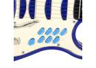 Electric rock guitar with microphone speaker for children blue 7