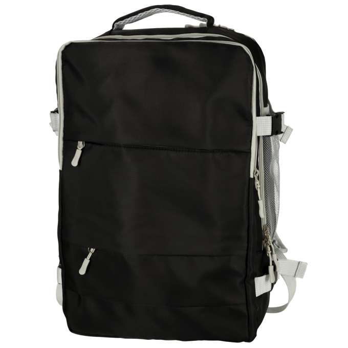 Airplane travel backpack waterproof USB cable 45x16x28cm black